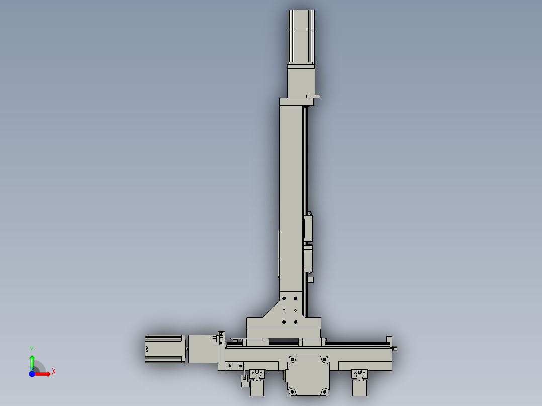 单轴绕线机S01A-C01-0000包胶带组移动组合前视图