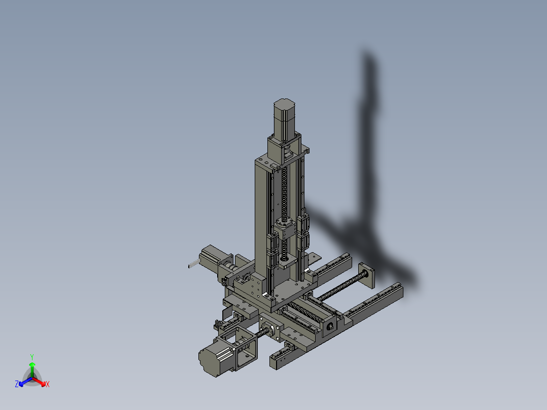 单轴绕线机S01A-C01-0000包胶带组移动组合正等轴测图