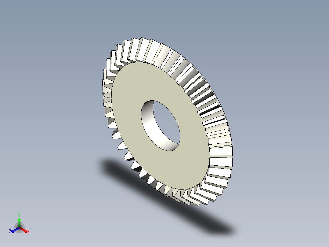 A0004024-39 齿形锥齿轮正等轴测图