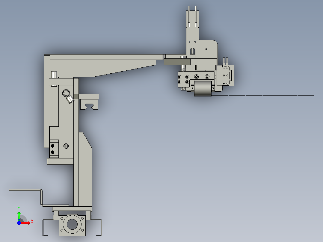 上撕膜机构装配前视图