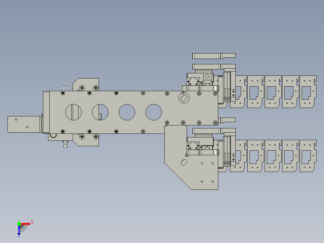 上撕膜机构装配俯视图