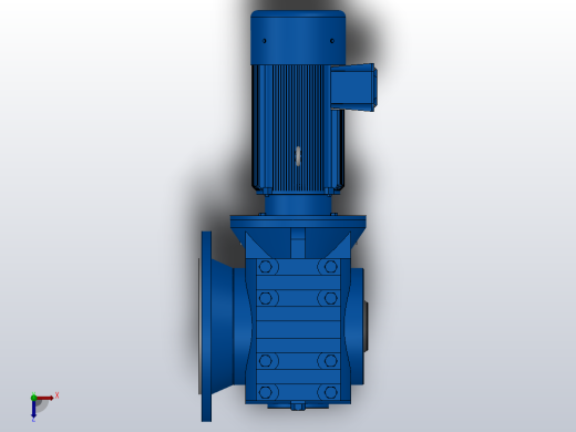 SAF87法兰空心轴安装斜齿-蜗轮蜗杆减速机SAF87-YVE0.75-4P-198-M1-0°-B俯视缩略图