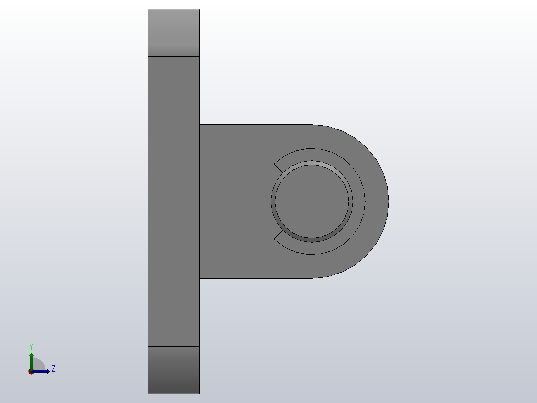 CB双耳固定座[CB63双耳固定座]左视图