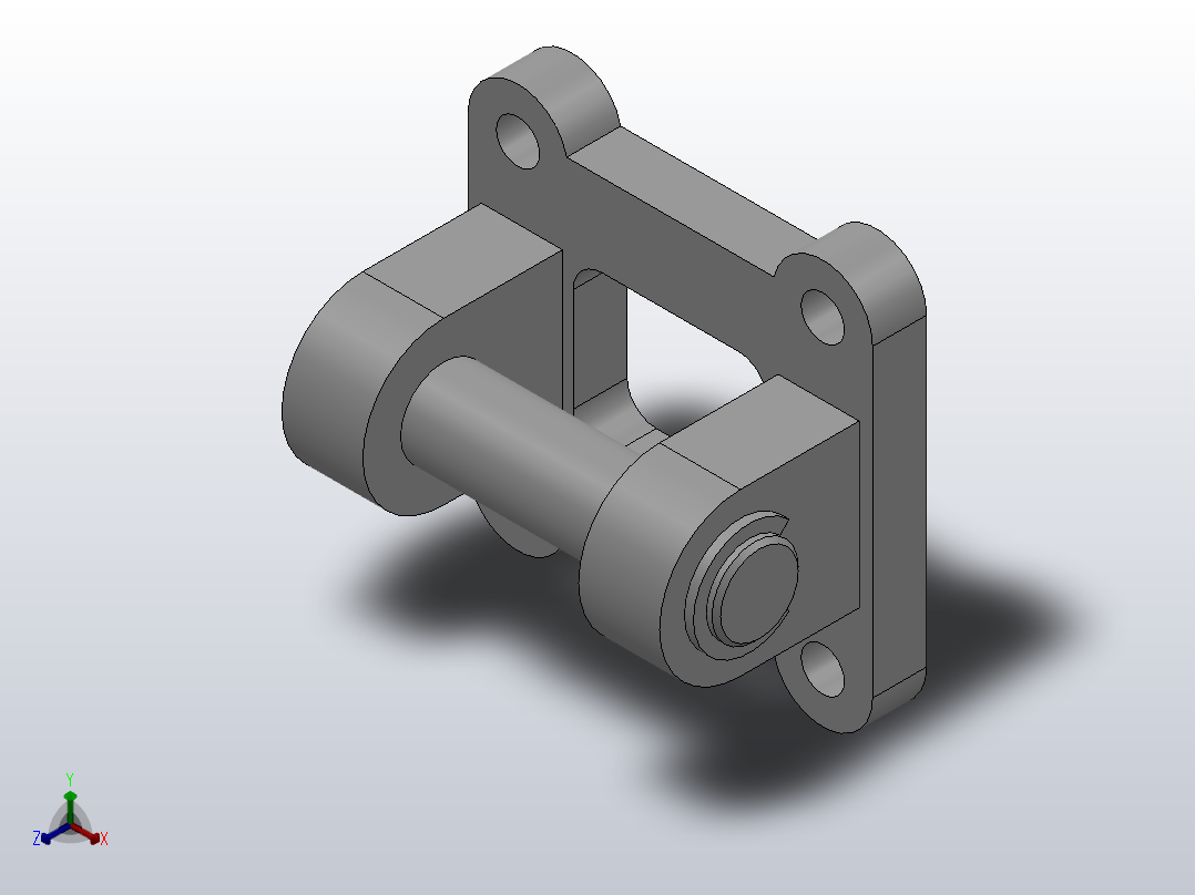 CB双耳固定座[CB63双耳固定座]正等轴测图