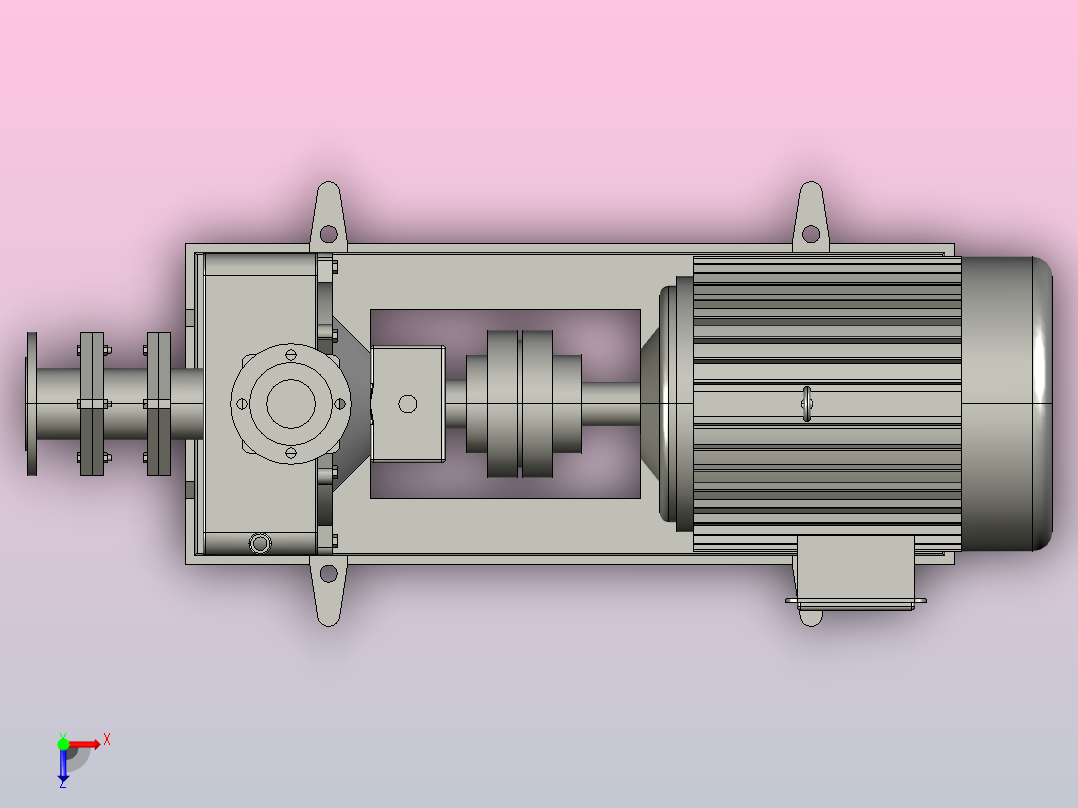 ZW系列自吸式无堵塞排污泵[ZW80-40-25]俯视图