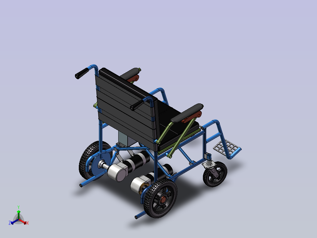 轮椅正等轴测图