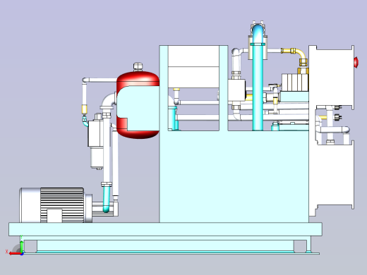 一款大型液压站三维3D数模后视缩略图