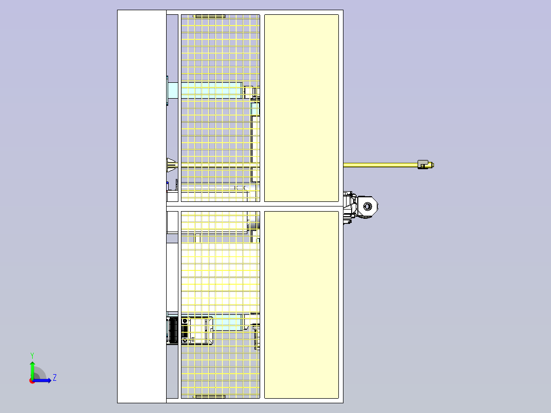 探矿机械机架体机器人焊接工作站3D模型左视图