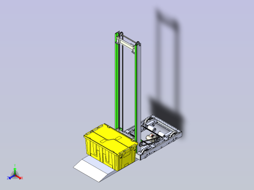小型电动AGV 叉车3D模型