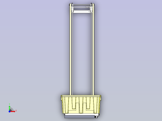 小型电动AGV 叉车3D模型前视缩略图