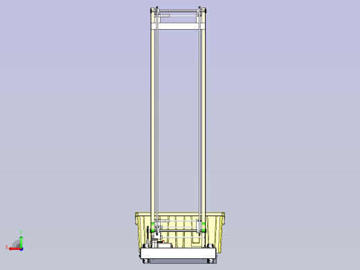 小型电动AGV 叉车3D模型后视缩略图
