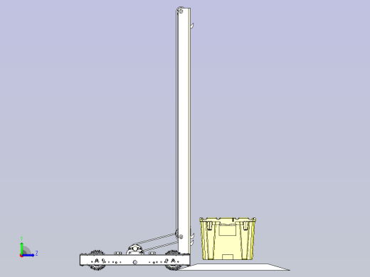 小型电动AGV 叉车3D模型左视缩略图