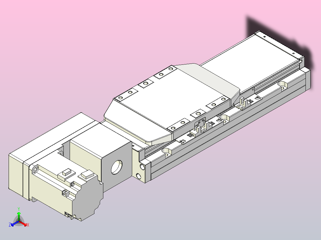 机器人皮带驱动直线轴TPA-GCB-150-P80-L100-QL-M75-N3主视图