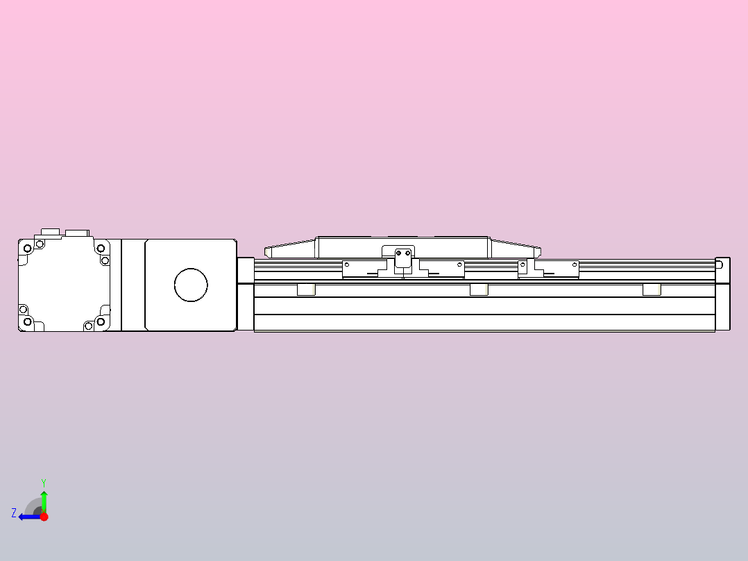 机器人皮带驱动直线轴TPA-GCB-150-P80-L100-QL-M75-N3右视图