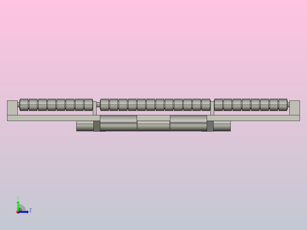 822-K1000-C1直行滚珠链板左视图