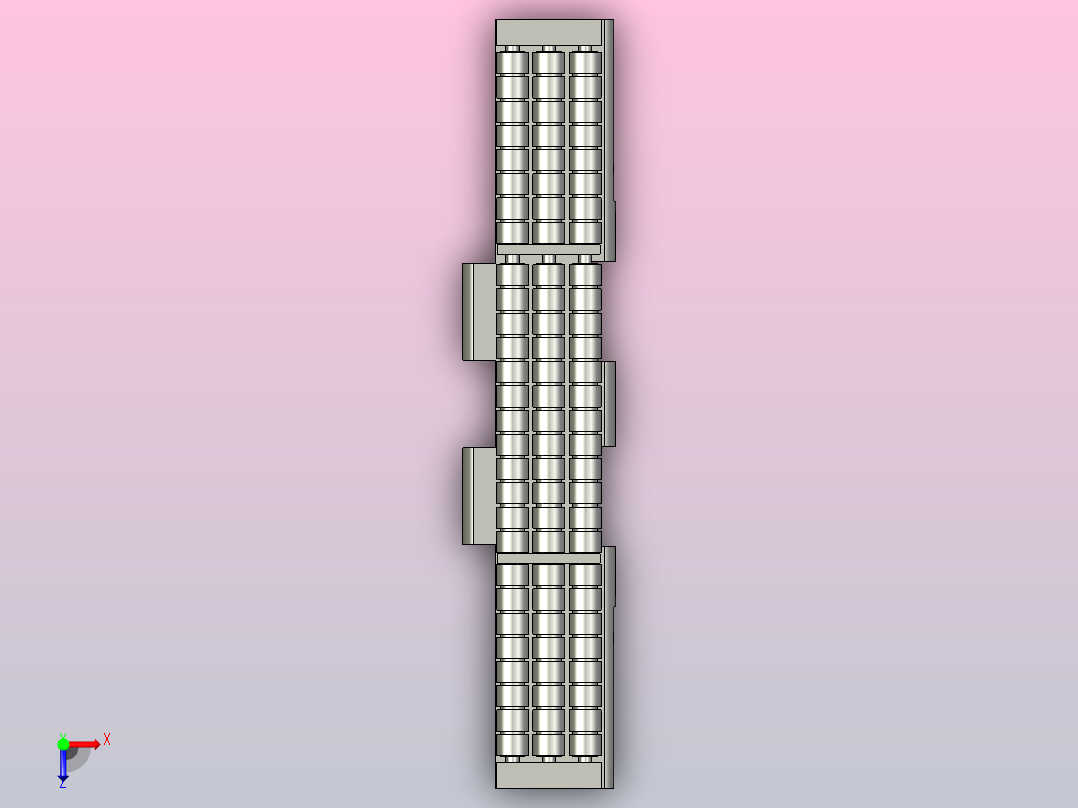 822-K1000-C1直行滚珠链板俯视图
