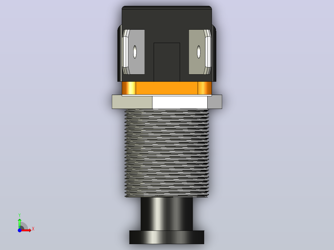 PushButton通常打开3 amp前视图