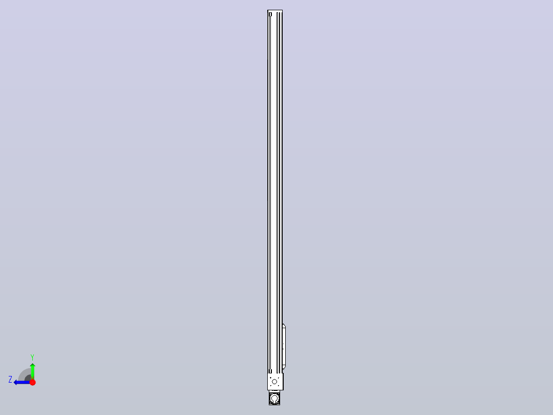 伺服电机集成皮带传动直线执行器TPA-OCB-140-256-L2350-MR-P75-N3右视图