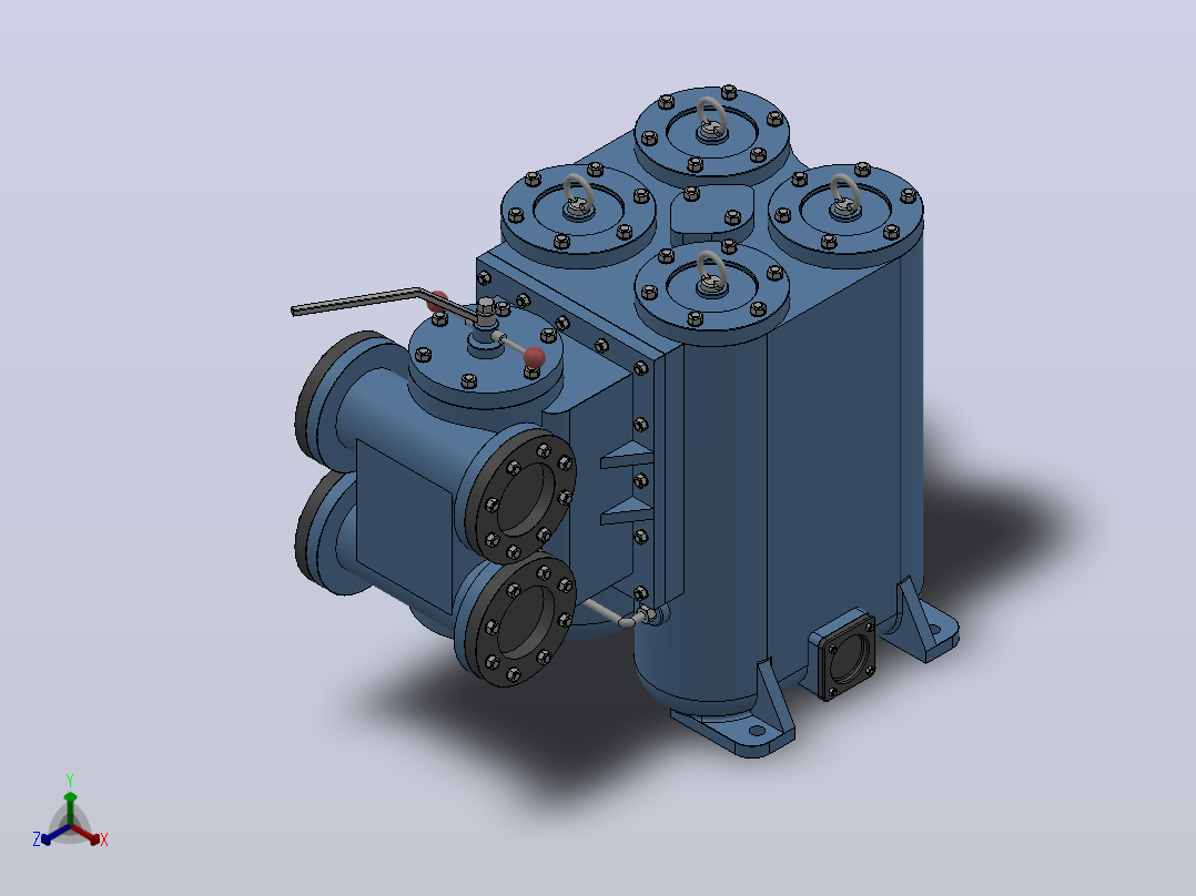 双筒网片式油滤器（SPL100-125）_SPL100主视图