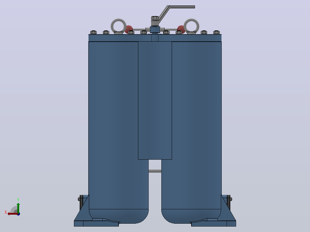 双筒网片式油滤器（SPL100-125）_SPL100后视图