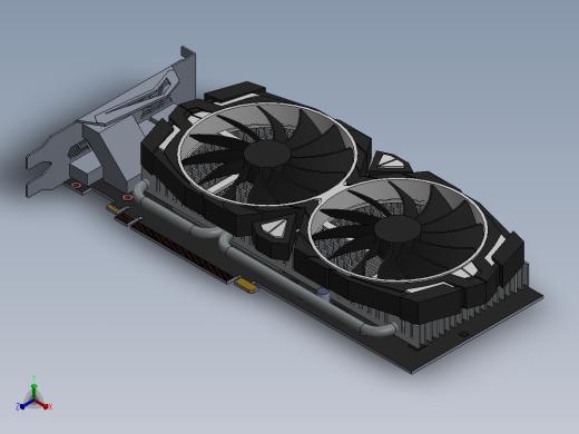 微星 GTX 1060 Armor 显卡正等轴测缩略图