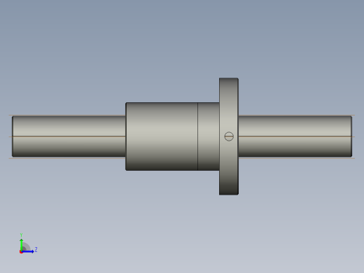 FF4012-4滚珠丝杆3D模型左视缩略图