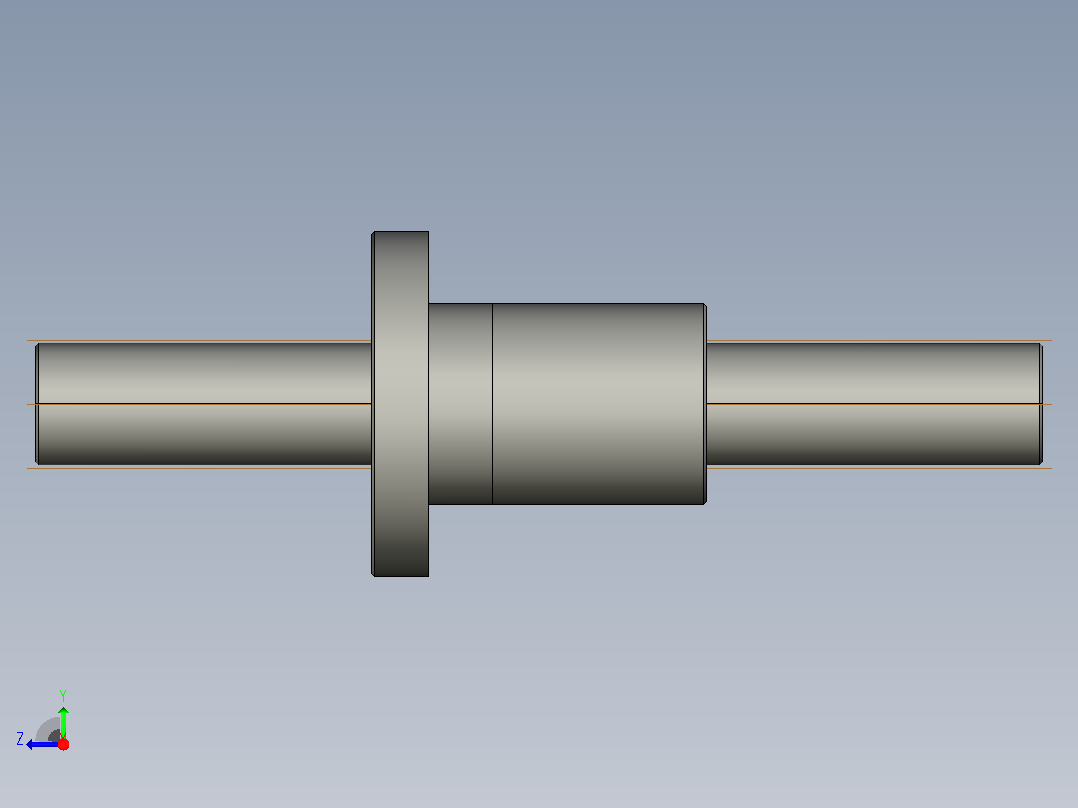 FF4012-4滚珠丝杆3D模型右视图