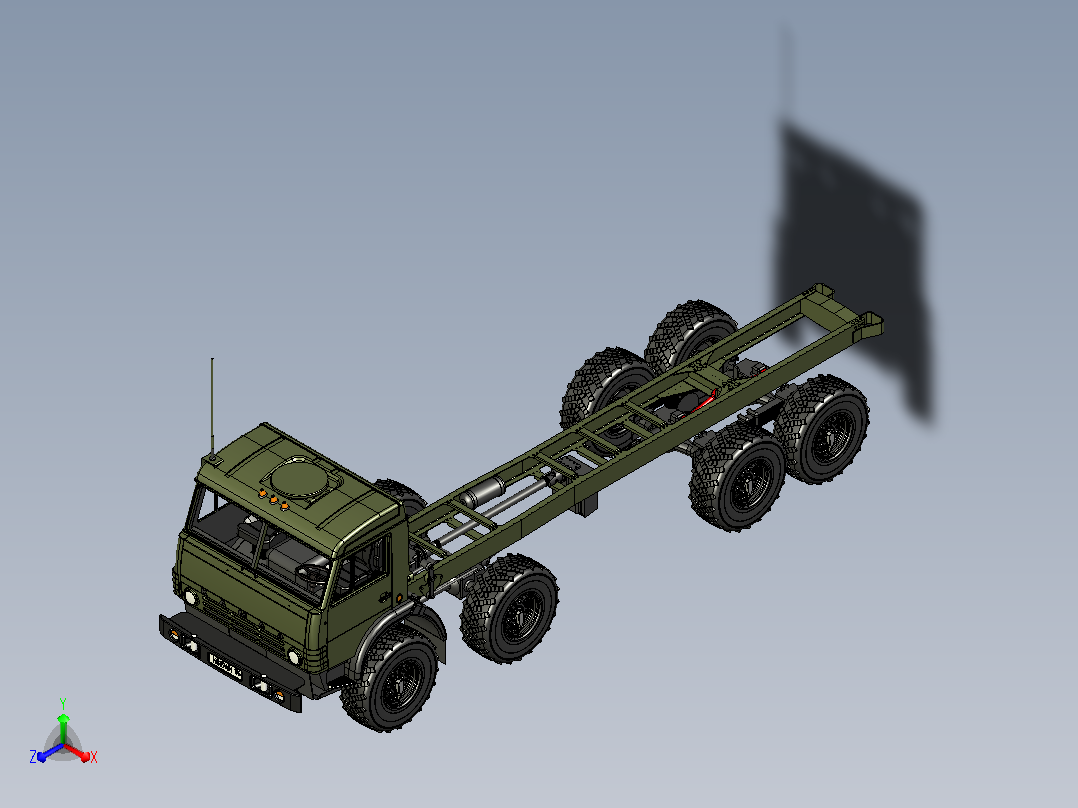 KAMAZ 63501卡车结构正等轴测图