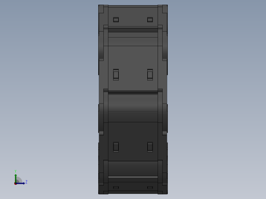 弯曲半径55内高25两侧打开型DB封闭式拖链_DMD25CDBA-25-38-55R-30左视缩略图