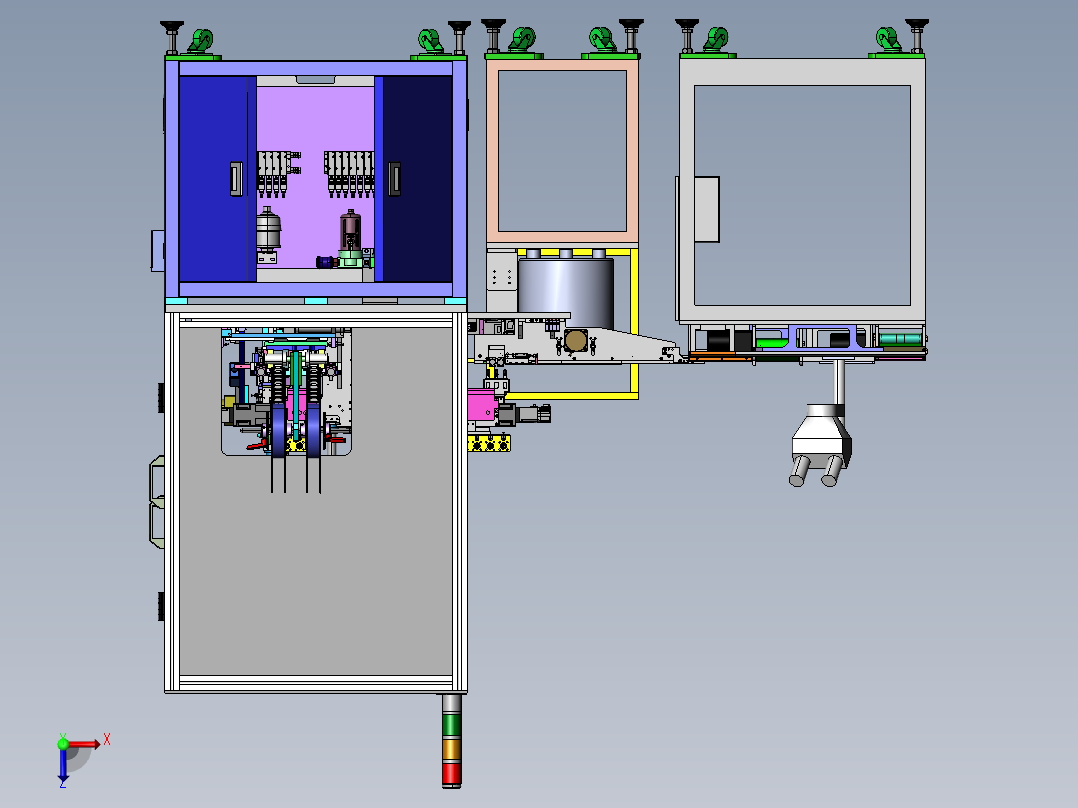 电子产品搬运包装机sw18俯视图