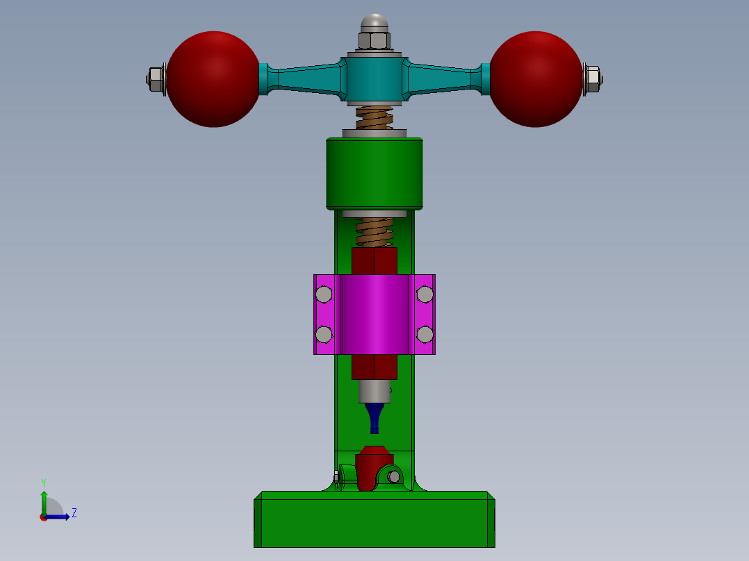 Punzonadora小型钻台3D数模图纸 Solidworks设计左视图
