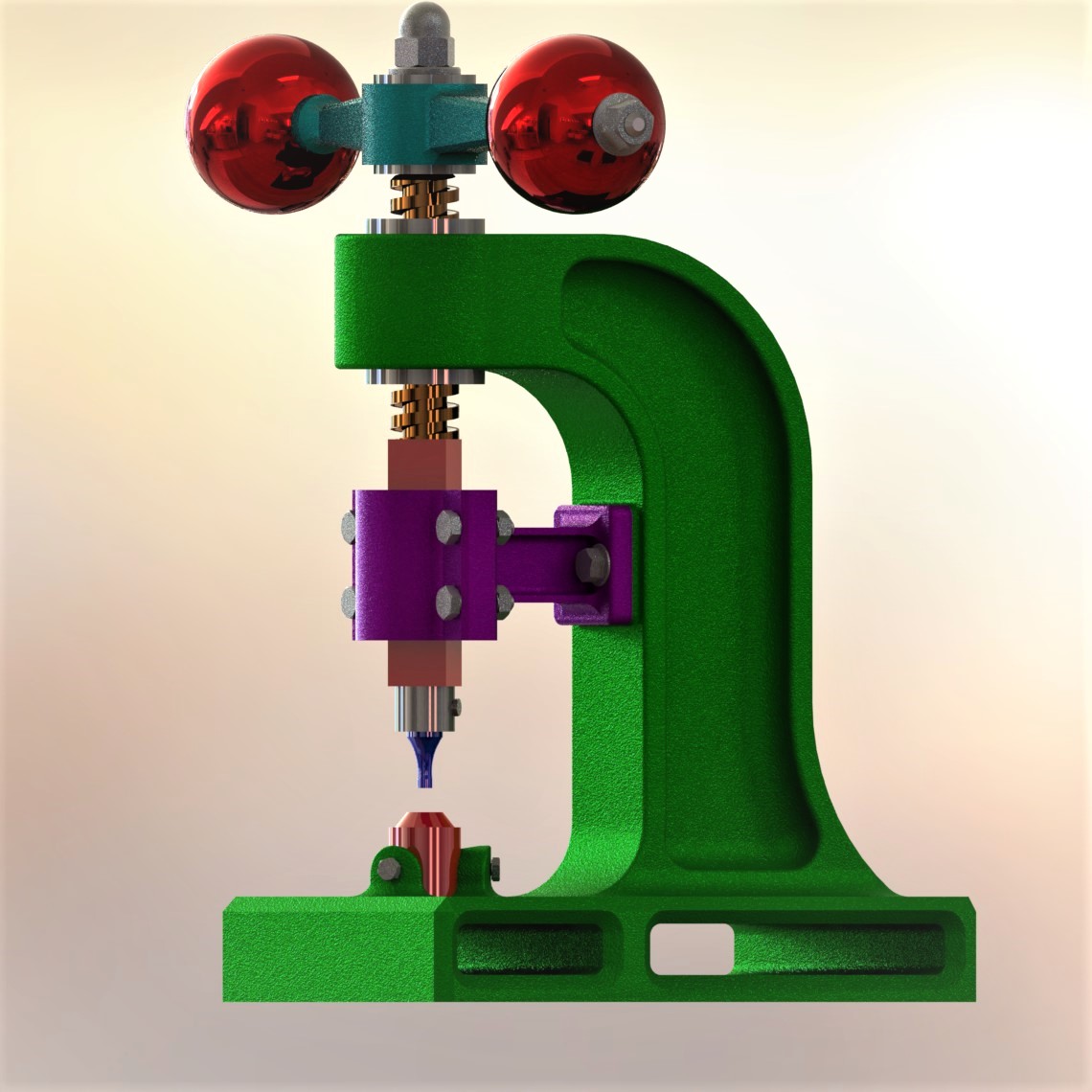 Punzonadora小型钻台3D数模图纸 Solidworks设计