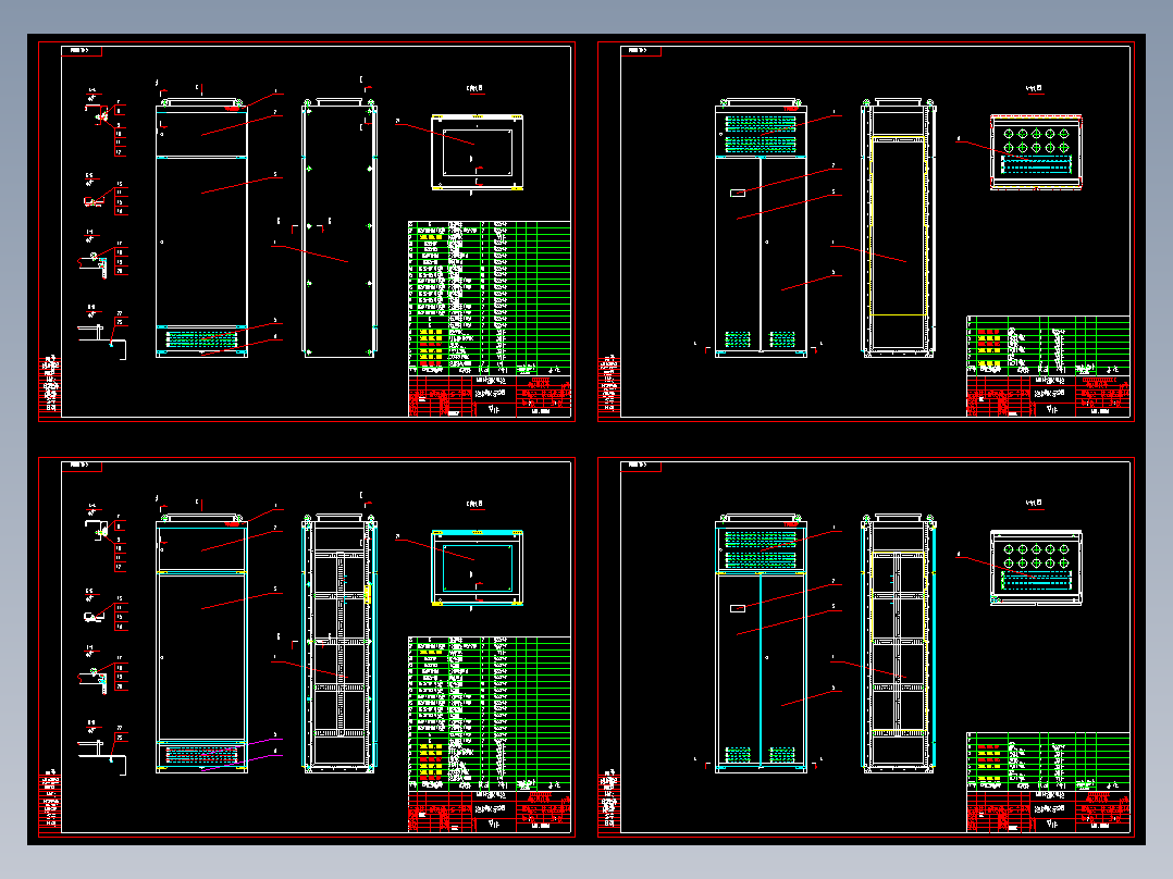 GGD低压开关柜配电柜CAD电气柜图纸钣金机柜dwg素材