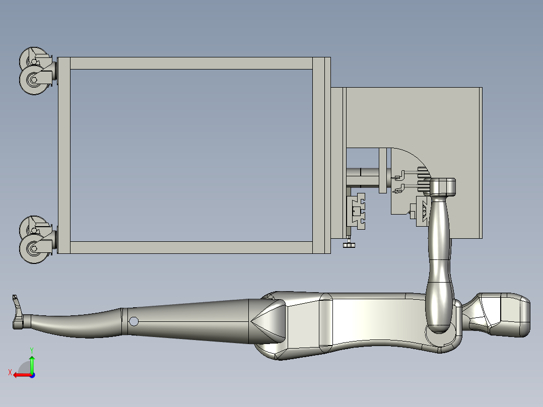 移印机（印刷设备）3D模型后视图