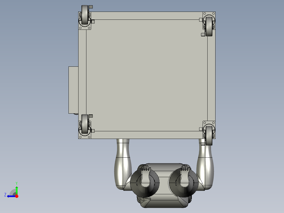 移印机（印刷设备）3D模型右视图