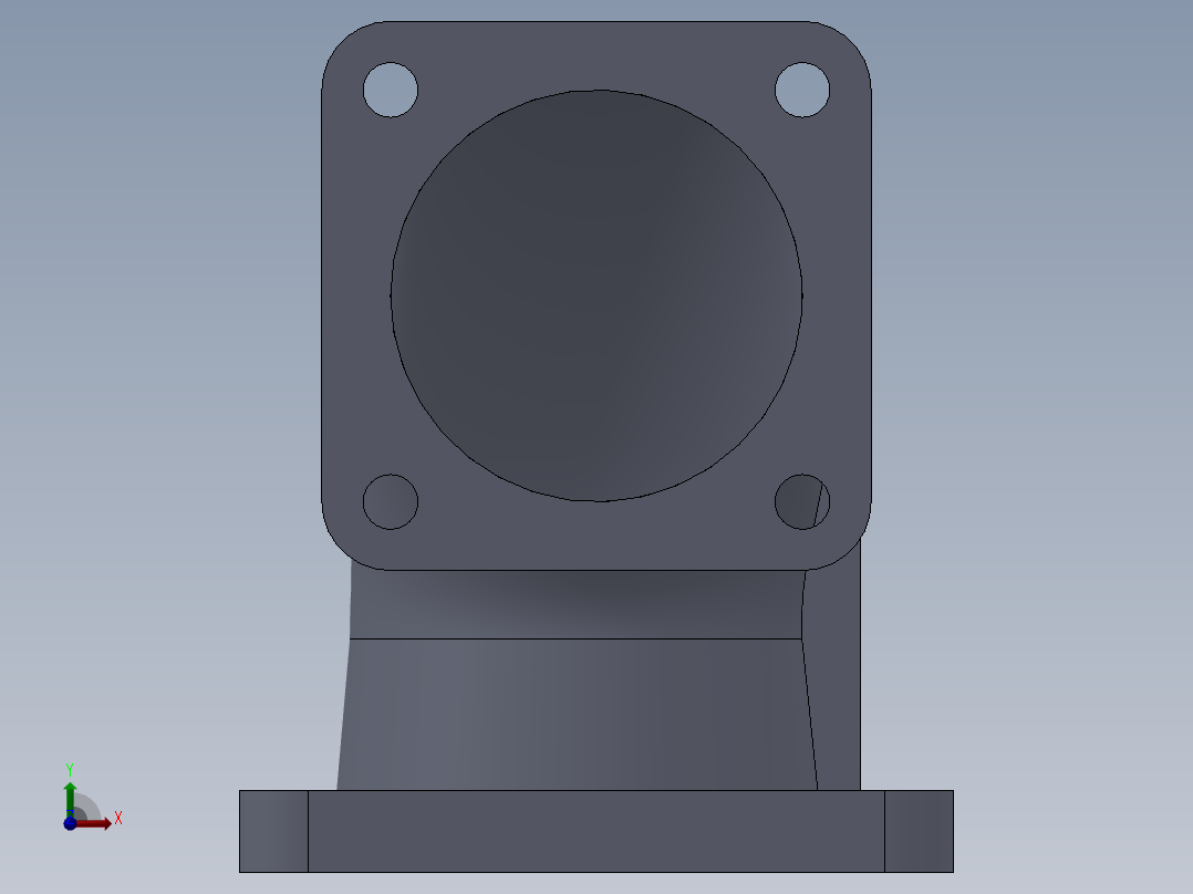 关于放样、基准面、拉伸和拉伸切除的综合练习前视图
