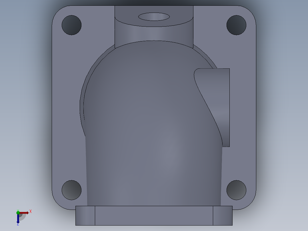 关于放样、基准面、拉伸和拉伸切除的综合练习俯视图