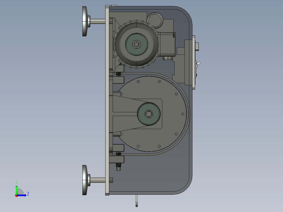 振动测试平台左视图