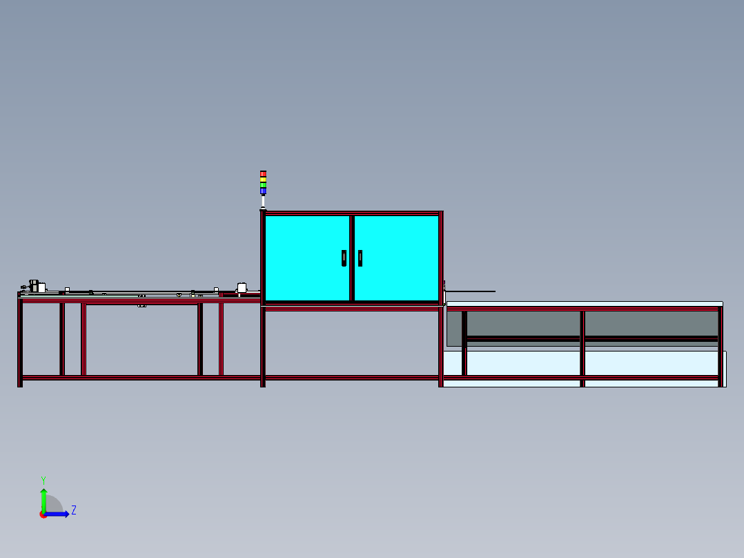 全切割钢条锯方案左视图