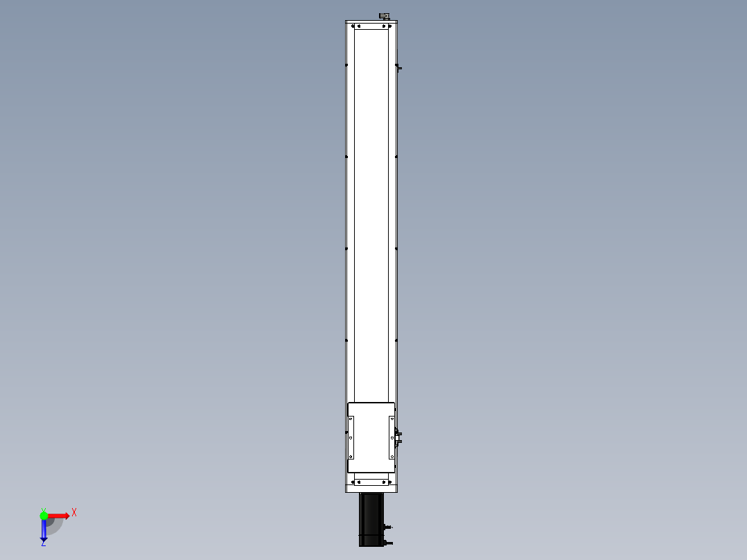 Toyo东佑达直线模组-ECH17-1200-BC-750W+煞車俯视图