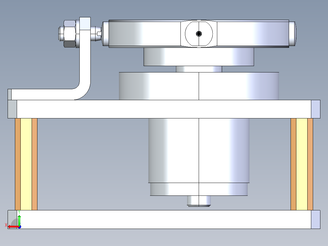 微型旋转台后视图