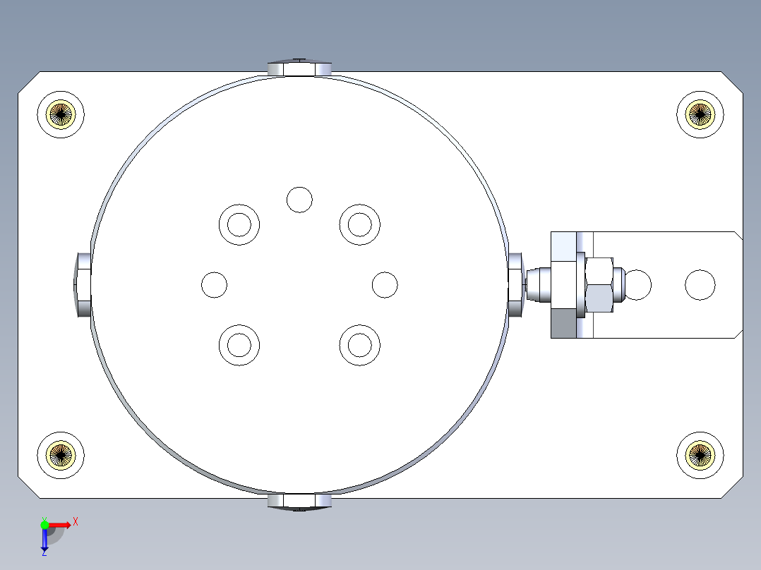 微型旋转台俯视图