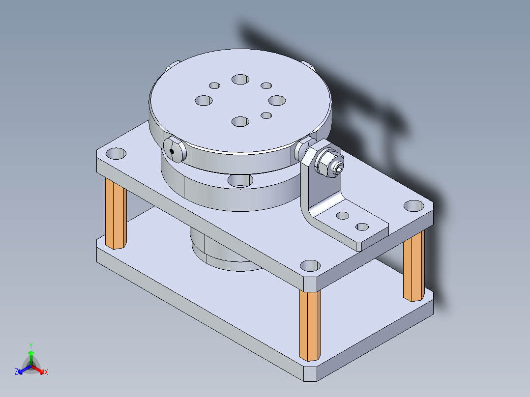 微型旋转台正等轴测图