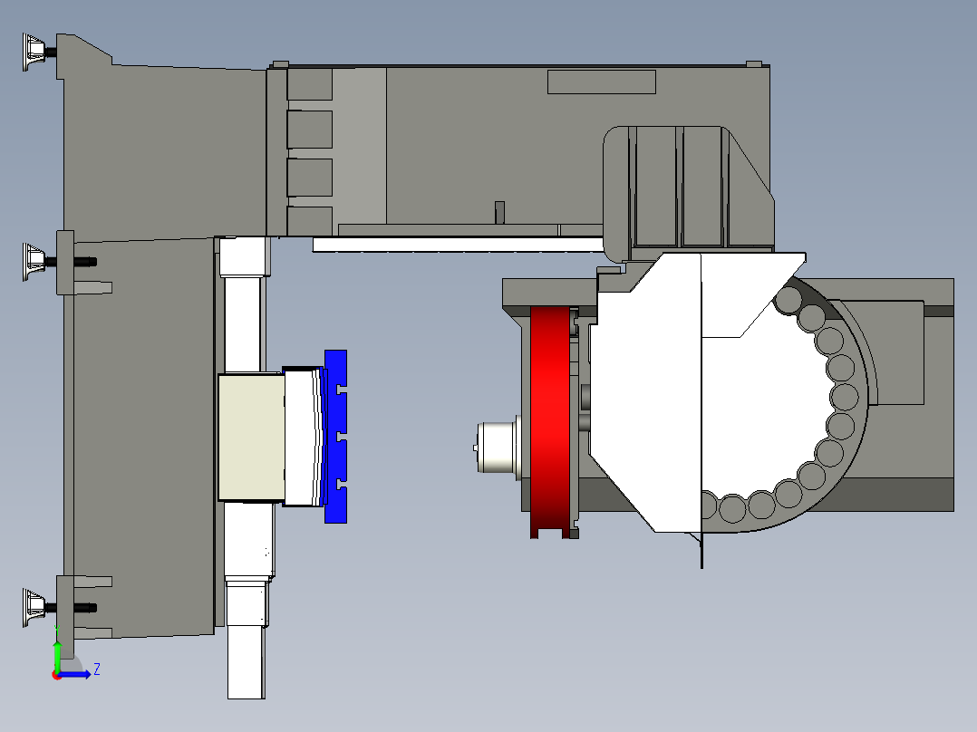 C6_哈斯VF2型号数控机床左视图