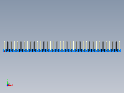彩色公排针 100mil 2.54mm 系列-DS1022_blue_36p_100mil_TypeU_rev1.0前视缩略图