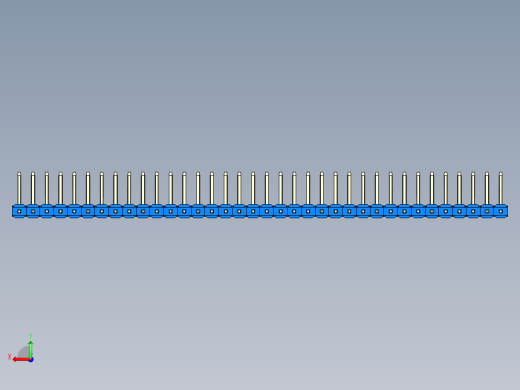 彩色公排针 100mil 2.54mm 系列-DS1022_blue_36p_100mil_TypeU_rev1.0后视缩略图