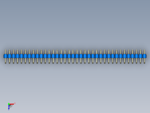彩色公排针 100mil 2.54mm 系列-DS1022_blue_36p_100mil_TypeU_rev1.0俯视缩略图
