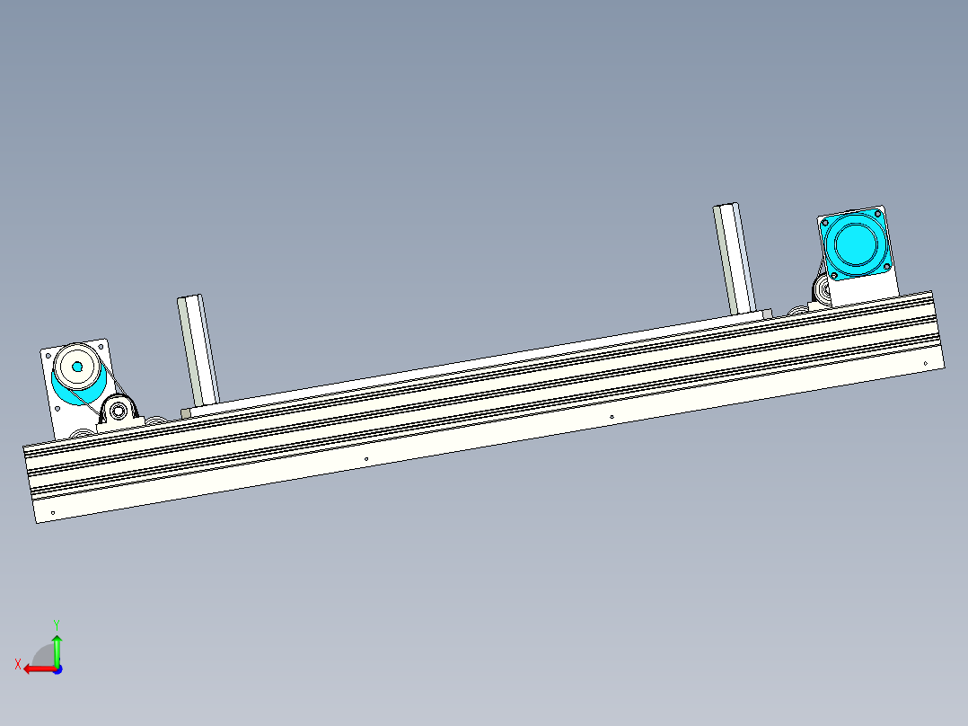 双通道载具流线后视图