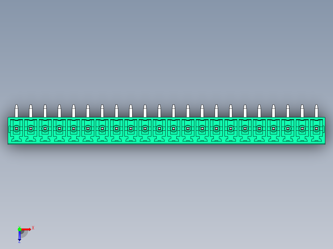 DEGSON 15EDG 系列 3.81mm 插拔式接线端子-15EDGRC-3.81-22P-14-00AH俯视图