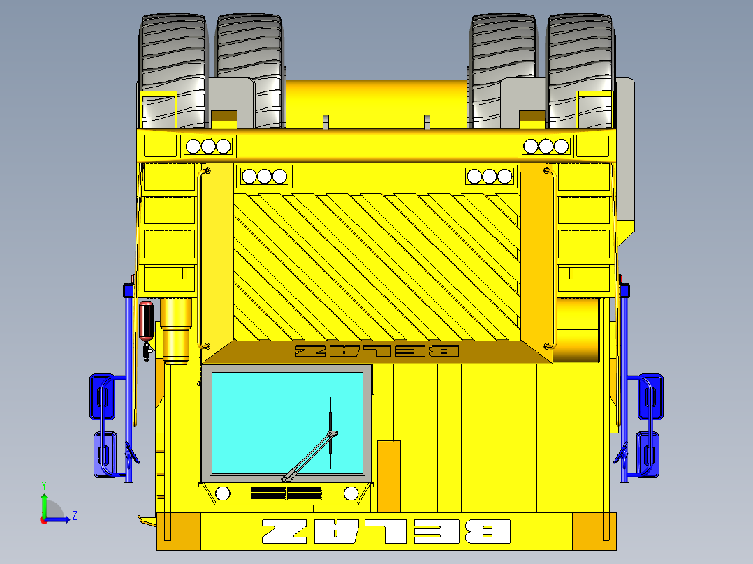 54-贝拉兹75440卡车 3d模型图纸左视图